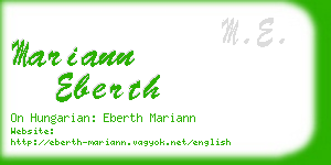mariann eberth business card